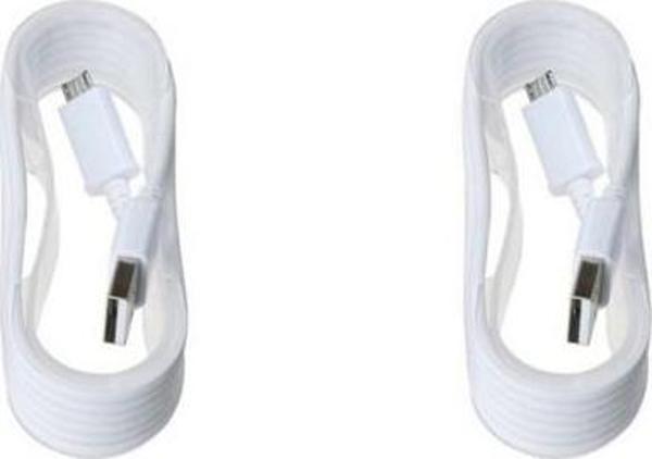 PDAteknoloji Micro USB Data ve Şarj Kablosu 2 Adet 1,5 M Beyaz - Image 1