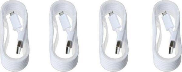 PDAteknoloji Micro USB Data ve Şarj Kablosu 4 Adet 1,5 M Beyaz - Image 1