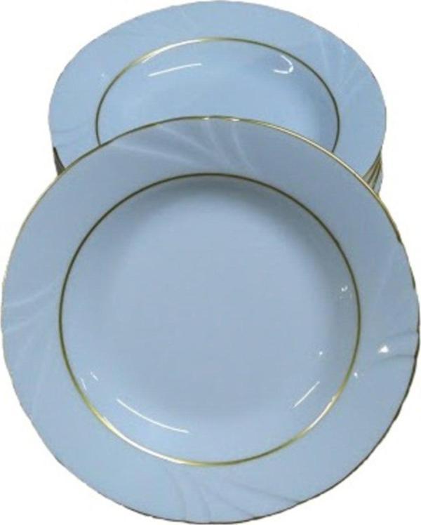 Güral Porselen 19 Cm Yaldızlı Çukur Yemektabağı 6 Lı - Image 1