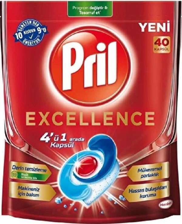 Pril Excellence 4'ü 1 Arada 40'lı Kapsül - Image 1