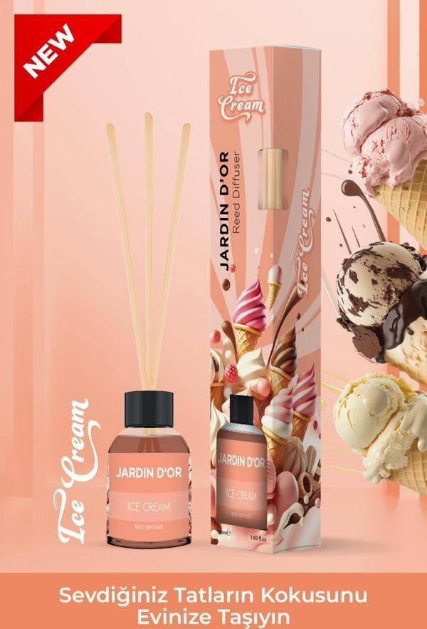 ICE CREAM REED DIFFUSER 50 ML / DONDURMALI ÇUBUKLU ODA KOKUSU / GURME ÇUBUKLU ODA KOKUSU / GOURMET REED DIFFUSER  - Image 1