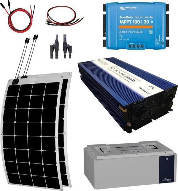 2040W Marin Solar Paketi 170W Esnek Panel 2000W UPS İnverter 2.6KW Lityum Batarya - Image 1