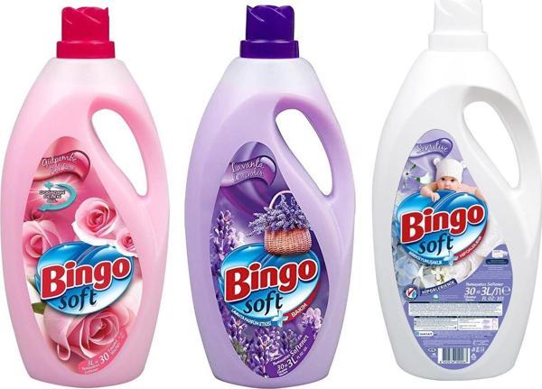 Bingo Soft Yumuşatıcı 3 lt 3 lü Karma Paket / Sensitive - Gül - Lavanta - Image 1