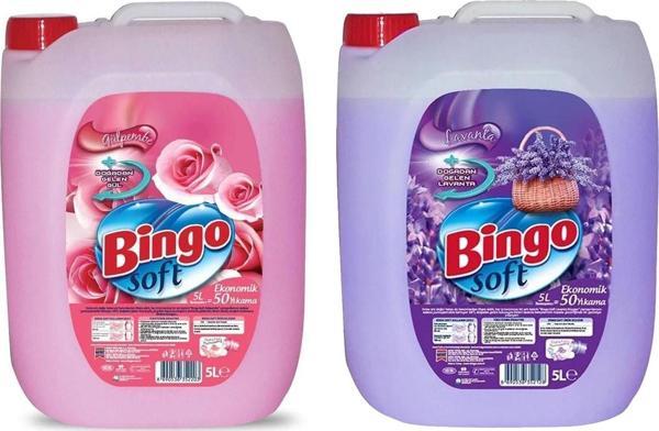 Bingo Soft Yumuşatıcı 5 lt Gülpembe ve Lavanta 2 li Karma Paket  - Image 1