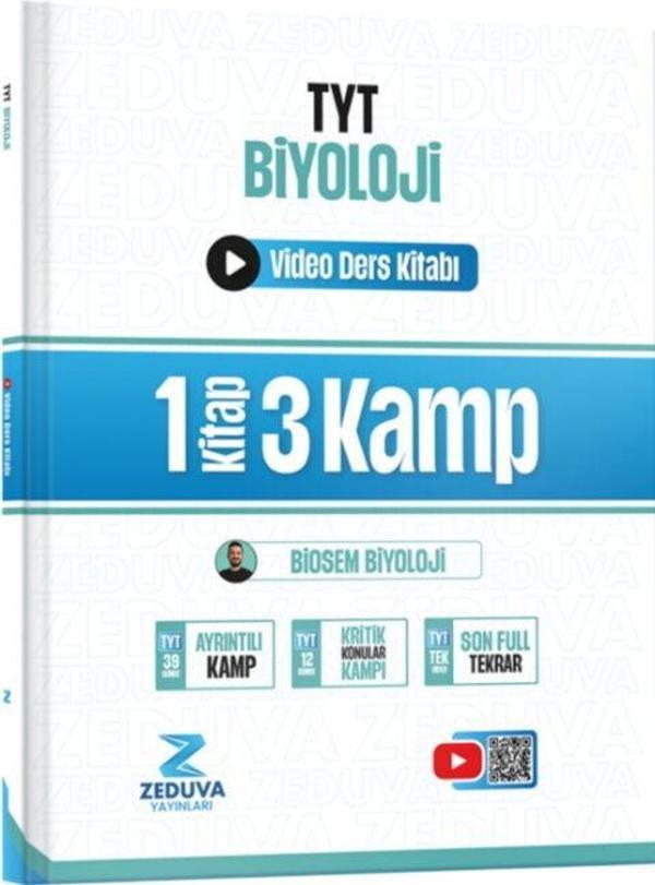 Zeduva Yayınları Biosem TYT Biyoloji 1 Kitap 3 Kamp Video Ders Kitabı - Zeduva Yayınları - Image 1