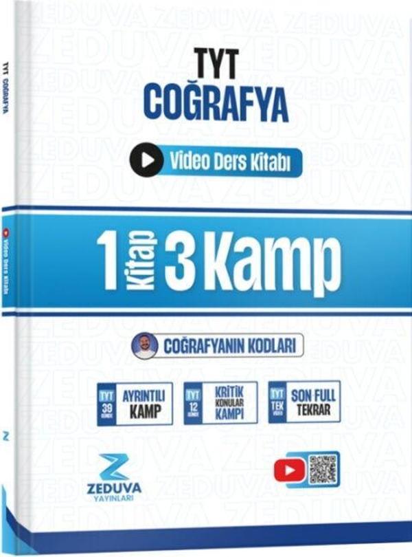 Zeduva Yayınları Coğrafyanın Kodları TYT Coğrafya 1 Kitap 3 Kamp Video Ders Kitabı - Zeduva Yayınları - Image 1
