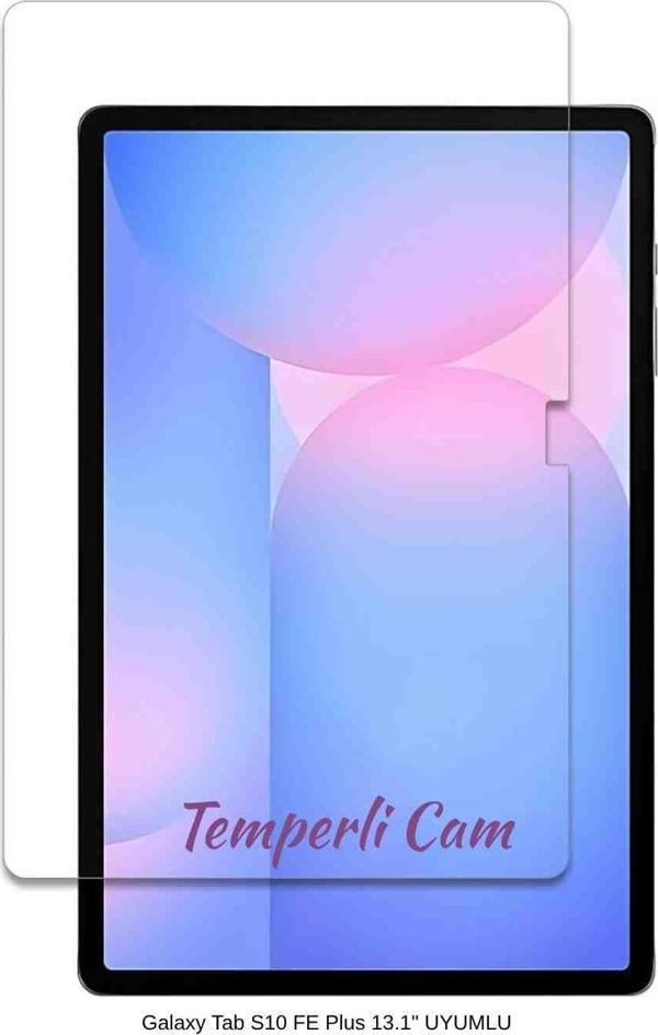 Galaxy Tab S10 FE Plus 13.1" Uyumlu Fuchsia Temperli Cam Tablet Ekran Koruyucu - Image 1