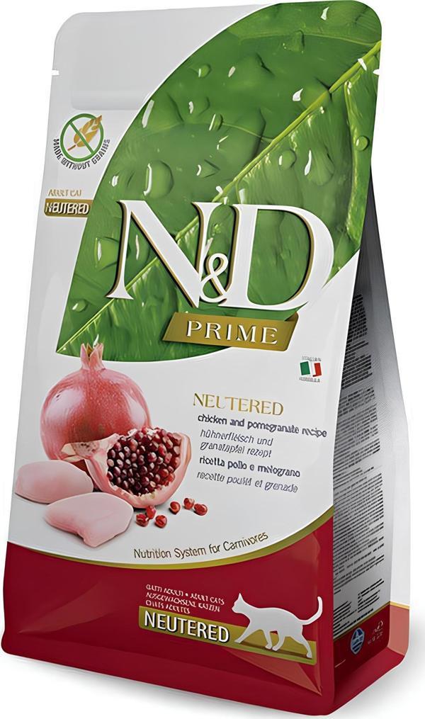 N&D Tahılsız Tavuklu ve Narlı Kısırlaştırılmış Yetişkin Kedi Maması 1,5 Kg - Image 1