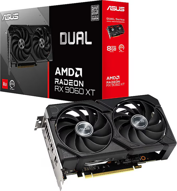 Asus RX 9060 XT Dual DUAL-RX9060XT-8G 128 Bit GDDR6 8 GB Ekran Kartı - Image 1