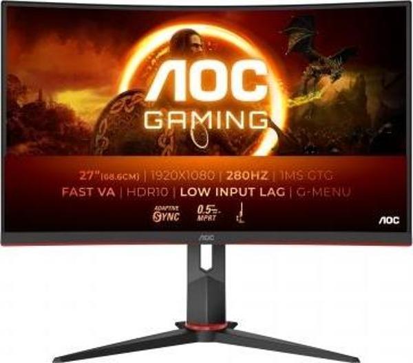 Aoc 27" C27G2Z3/BK 280 Hz 1Ms Curved Adaptive-Sync Full Hd Curved Oyuncu Monitör(Ölü Pixel) - Image 1
