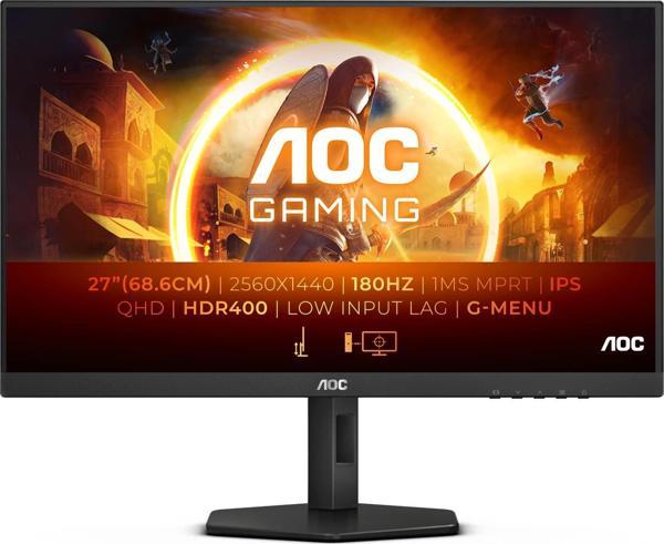 AOC Q27G4X 27" 180Hz 0,5ms QHD Adaptive Sync HDR400 IPS Oyuncu Monitörü (Ölü Pixel) - Image 1