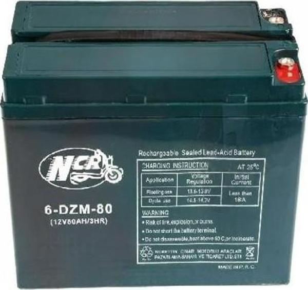 NCR 12V 80AH JEL AKÜ EBATLAR:  223x121x174mm - Image 1