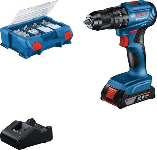 Bosch Gsb 185-LI Tek Akülü Darbeli Matkap 82 Parça Uç Set  06019K3122 - Image 1
