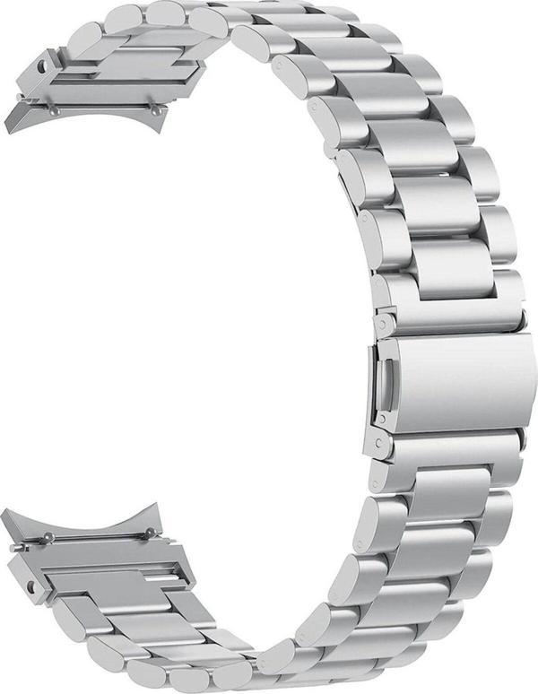 Dmay Samsung Galaxy Watch 4 Serisi (44 Mm) Oval Uyumlu Paslanmaz Metal Kordon - Image 1