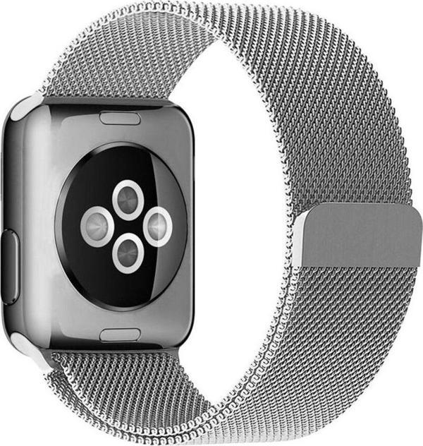 Dmay Apple Watch Ultra - 49Mm Uyumlu Paslanmaz Hasır Milano Metal Kordon - Image 1