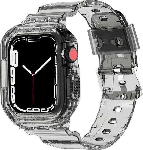 Dmay Apple Watch Ultra 2 (2024) Uyumlu 2İn1 Tam Koruma Silikon Kordon Kılıf - Image 1