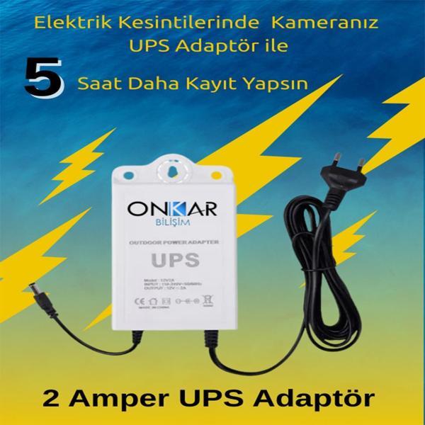 12 Volt Voltaj Korumalı Şarjlı Güç Kaynağı Ups Kamera Adaptörü - Image 1