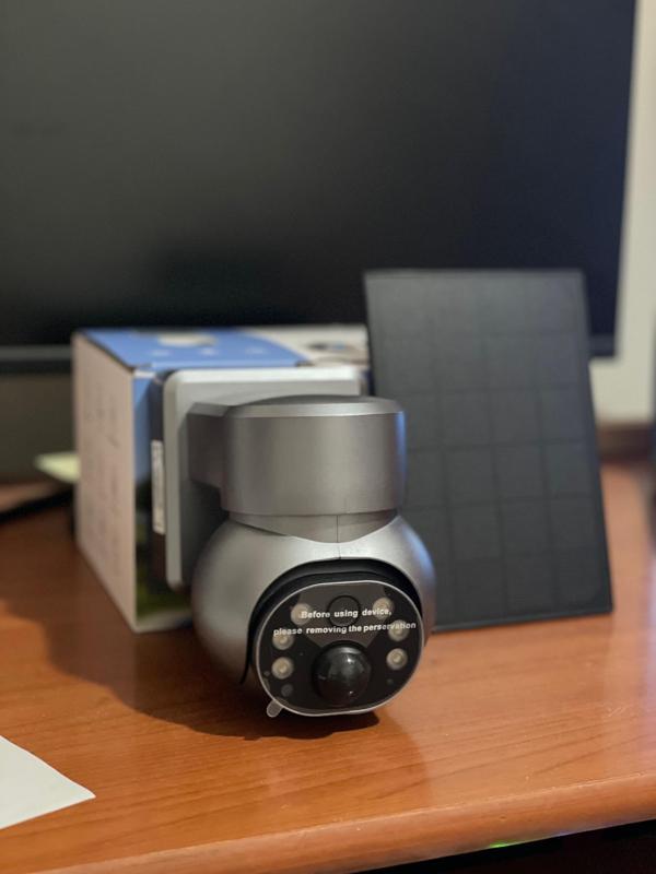 URANIUM ANP-PT4015BSW-S 4MP WIFI SOLAR KABLOSUZ GÜNEŞ ENERJİLİ KAMERA GRİ RENK(UBOX) - Image 1