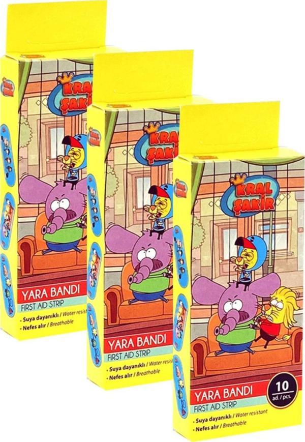 Kral Şakir Suya Dayanıklı Çocuk Figürlü Yara Bandı 10'lu X 3 Paket - Image 1