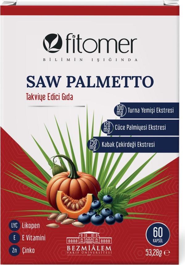 Fitomer Saw Palmetto Takviye Edici Gıda 60'lı Kapsül - Image 1