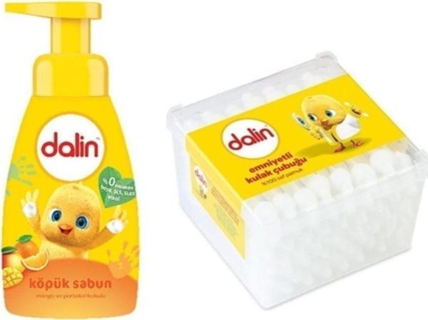 Köpük Sabun Mango Portakal 200ml ve Emniyetli Kulak Çubuğu 56 Adet - Image 1