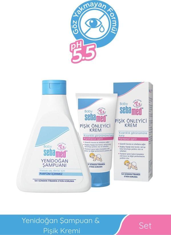 Hoşgeldin Bebeğim Paketi - Yenidoğan Bebek İhtiyaç Seti - Yenidoğan Şampuan & Pişik Önleyici Krem - Image 1