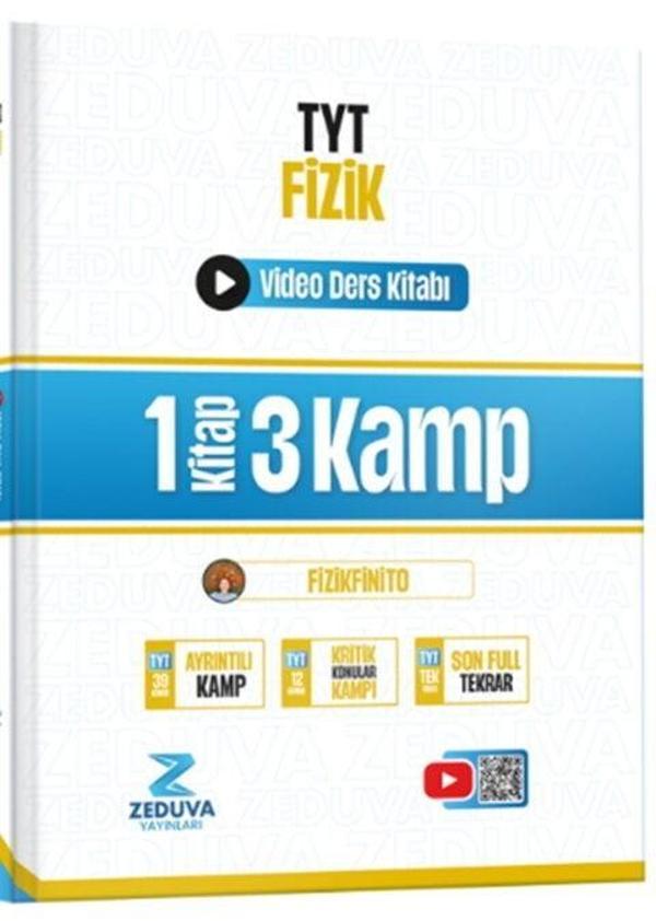 Fizikfinito TYT Fizik 1 Kitap 3 Kamp Video Ders Kitabı Zeduva Yayınları - Akm Kitap - Image 1