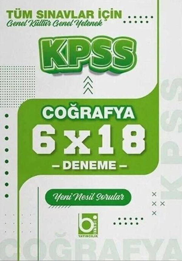 KPSS Coğrafya 6x18 Deneme Bigelio Yayıncılık - Sotheby - Image 1