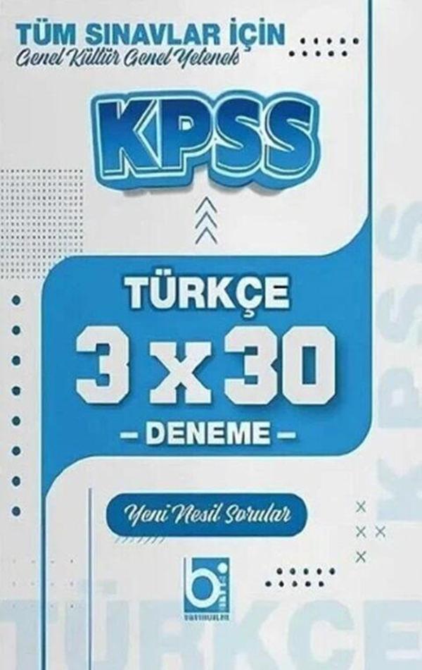 KPSS Türkçe 3x30 Deneme Bigelio Yayıncılık - Sotheby - Image 1