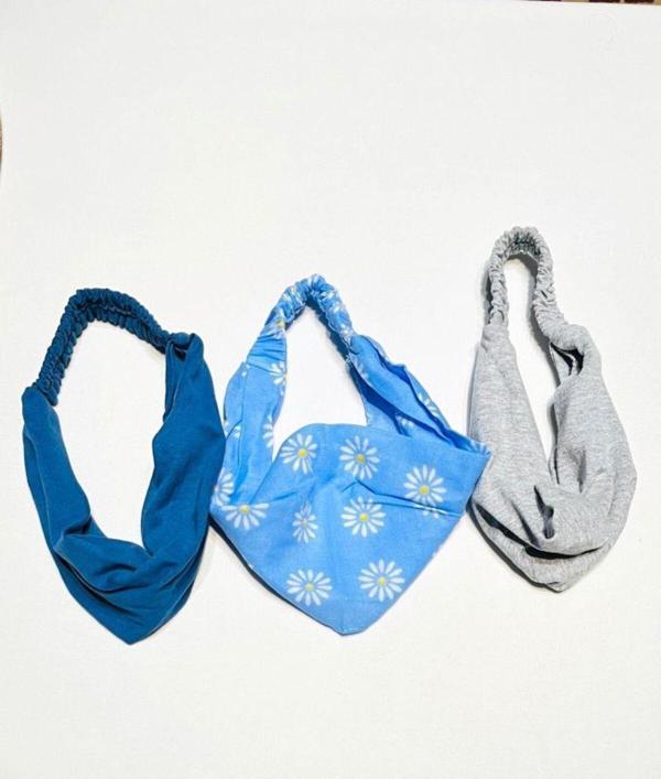 3'lü Set Saç Bandı, Paraşüt Bandana - Image 1