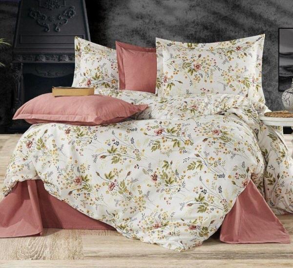 Maral Home Çiçekli Çift Kişilik Nevresim Takımı - Image 1