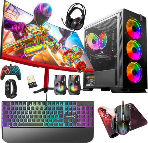 Turbox Tx5122 Intel Core i5 7400 16GB Ram 512GB SSD 8GB RX580 GDDR5 23.6 100Hz Curved Oyun Hazır Sistem - Image 1