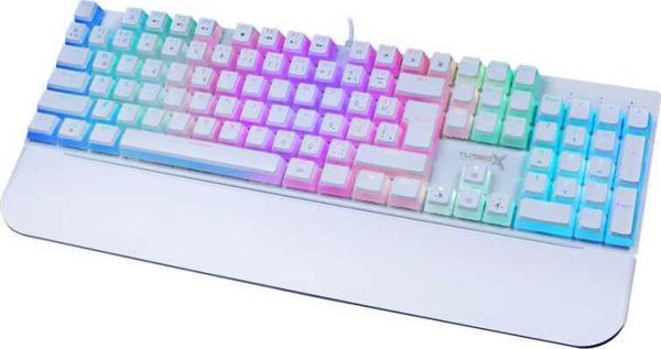 Turbox TR-MK10PD Gaming Mekanik Pudding Tuş Bilek Destekli Blue Switch Beyaz Mekanik Rgb Klavye - Image 1