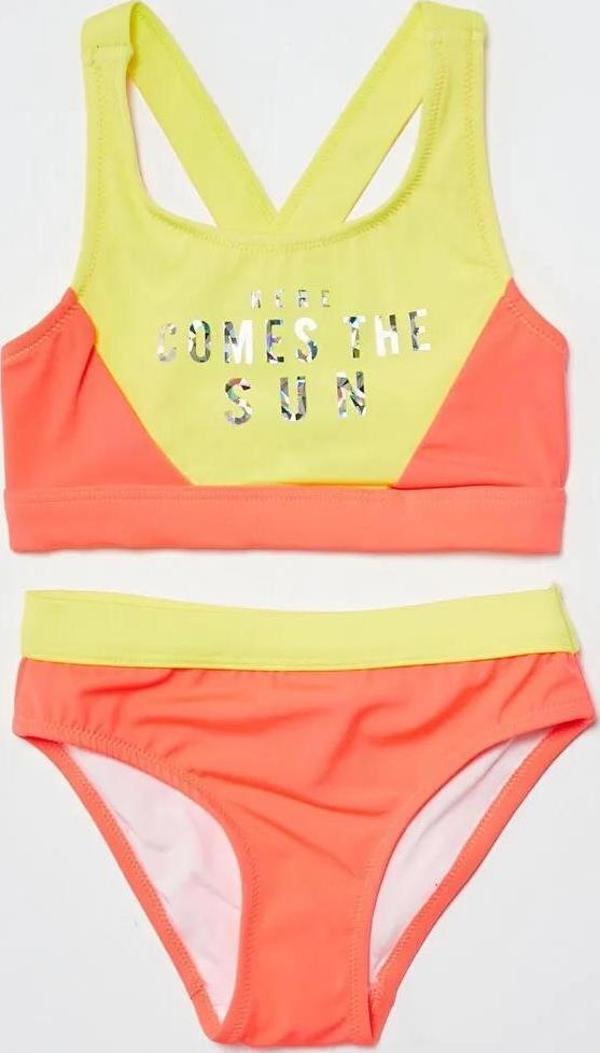 Sarı Baskılı kız çocuk bikini takım DB200745BT - Image 1