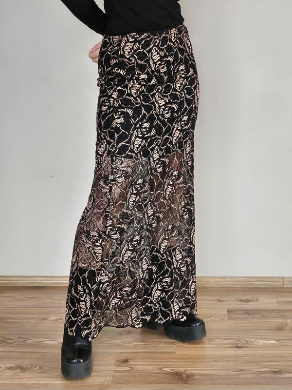 Retro dantel maxi etek - Image 1