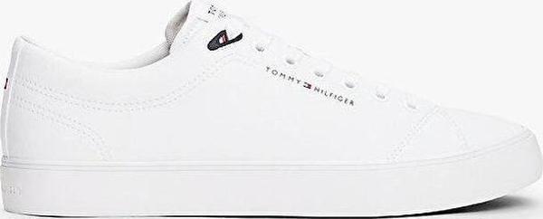 Tommy Hilfiger TH HI VULC CORE LOW LTH II ESS Erkek Beyaz Sneaker FM0FM05511YBS - Image 1