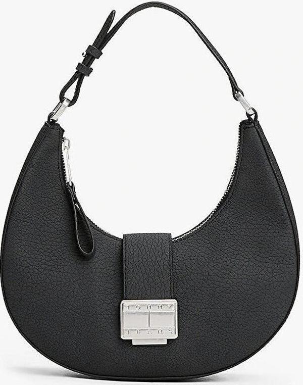 Tommy Jeans TJW CRUSH SHOULDER BAG Kadın Siyah Omuz Çantası AW0AW17539BDS - Image 1