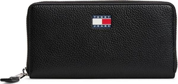 Tommy Jeans TJW MUST LARGE ZA Kadın Siyah Cüzdan AW0AW17585BDS - Image 1