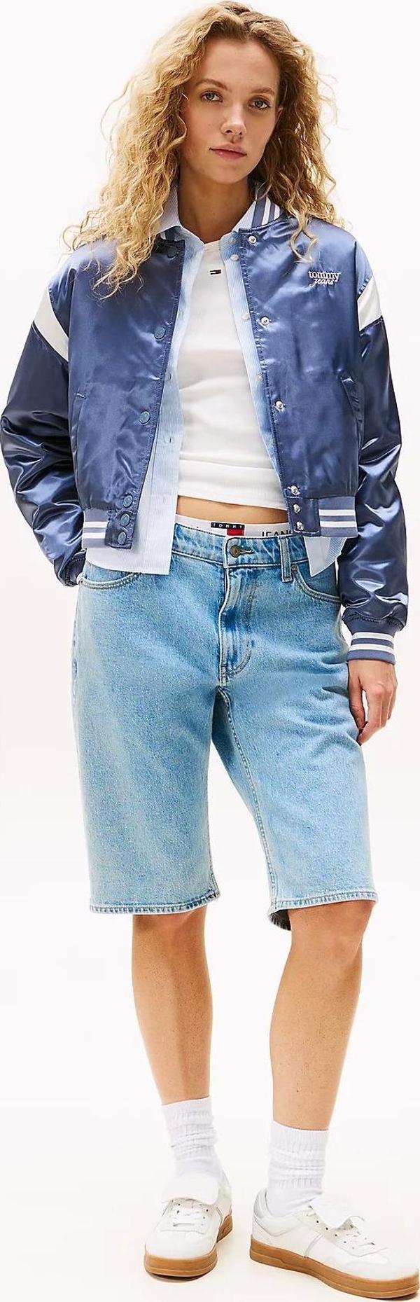 Tommy Jeans TJW SCRIPT VARSITY JACKET Kadın Gri Ceket DW0DW20960PO6 - Image 1