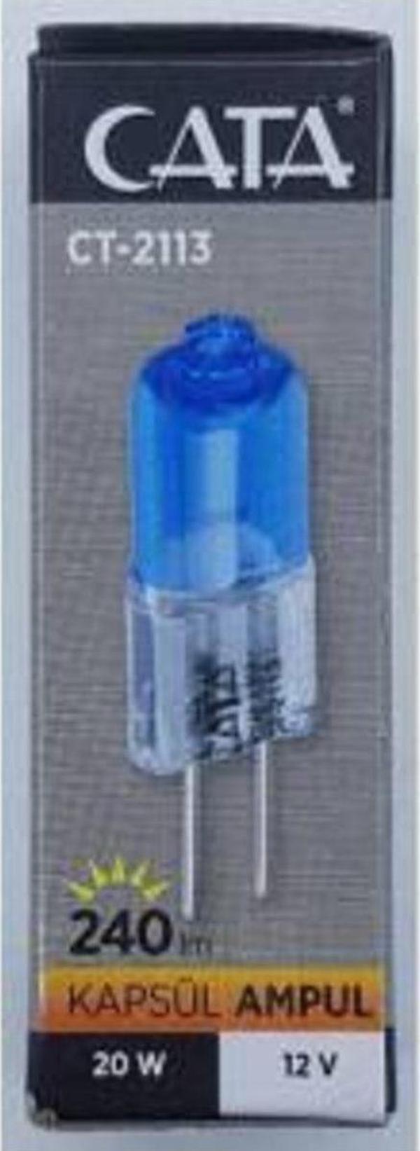 Ledonline Cata 20 Adet 12V 20W G4 Halojen Ampul Beyaz Renk Kapsül Ampül 20W - Image 1