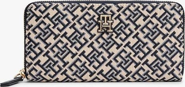Tommy Hilfiger TH JACQUARD LRG ZA Kadın Mavi Cüzdan AW0AW17478DW6 - Image 1
