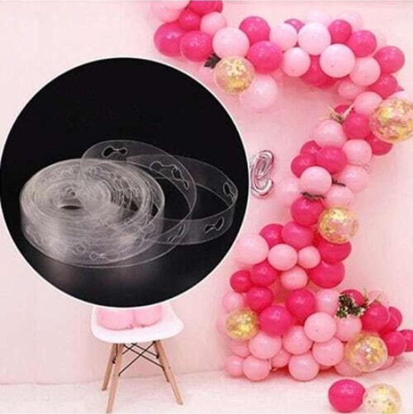 Ledonline Zincir Makaron Soft Balon Aparatı Kemeri Doğum Günü Süs 5 Metre - Image 1