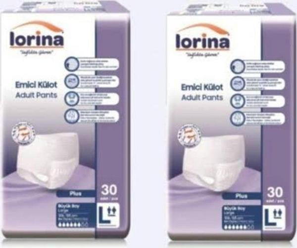 Lorina Külotlu Hasta Bezi L Beden 60 Adet - Image 1