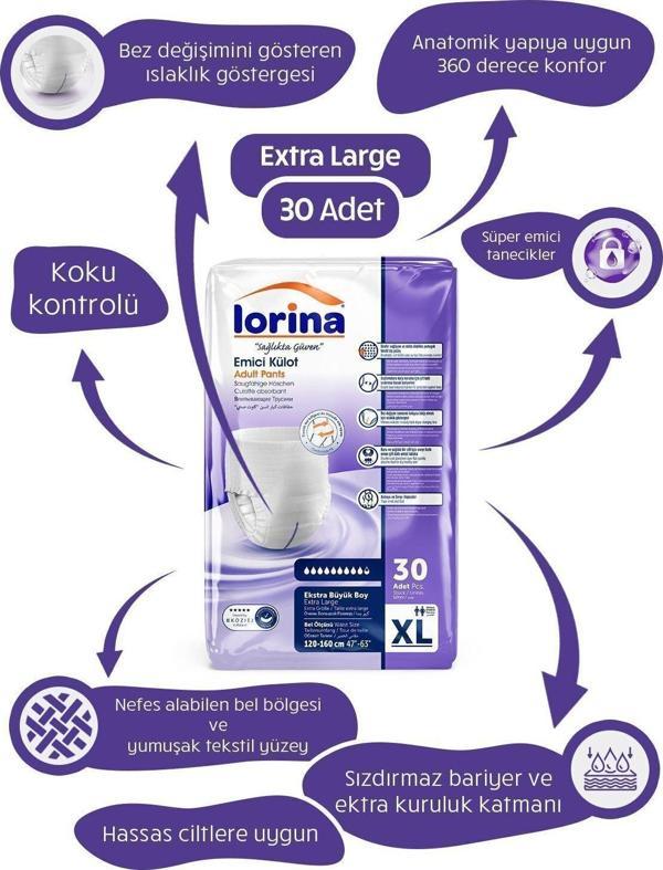Lorina Xl Külotlu Bez 1 Paket 30 Adet - Image 1