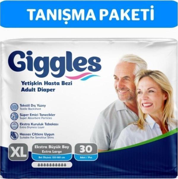 Giggles Yetişkin Bel Bantlı Hasta Bezi Extralarge 30 Adet - Image 1