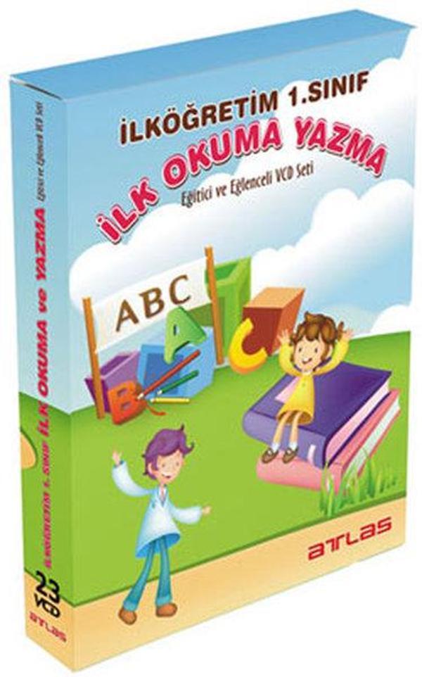 Atlas İlköğretim 1.Sınıf Okuma Yazma Vcd Seti 23 VCD + Rehberlik Kitapçığı - Atlas Pazarlama - Image 1