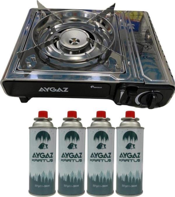 Aygaz Ms-2500 Bs Çantalı Portatif Ocak+227 Kartuş Dörtlü Set - Image 1