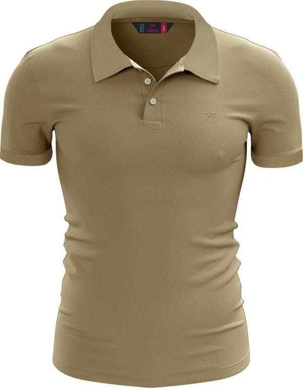 %100 Pamuk Polo T-Shirt IMPERO BEJ - Image 1