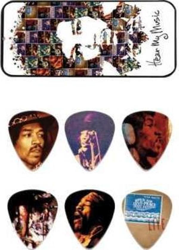 Jim Dunlop Jimi Hendrix Hear My Music 6lı Pena Seti (Medium) - Image 1