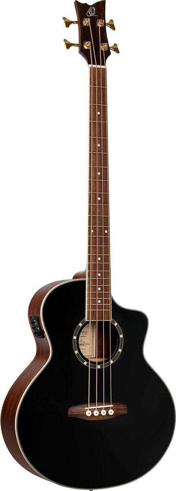 Ortega D8CE-4 Deep Series 8 Elektro Akustik Bas Gitar (Siyah Maun) - Image 1